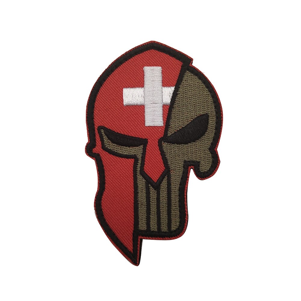 SPARTAN HELMET FLAG PATCH