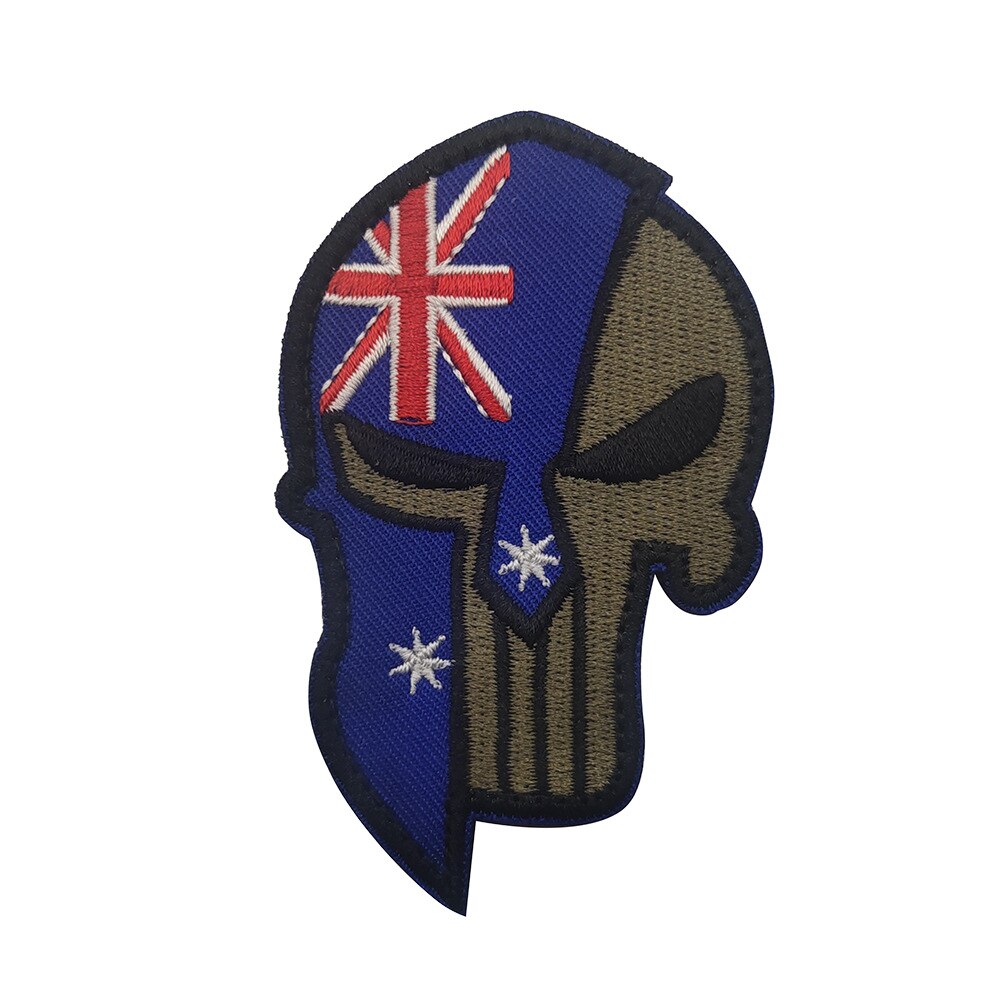 SPARTAN HELMET FLAG PATCH