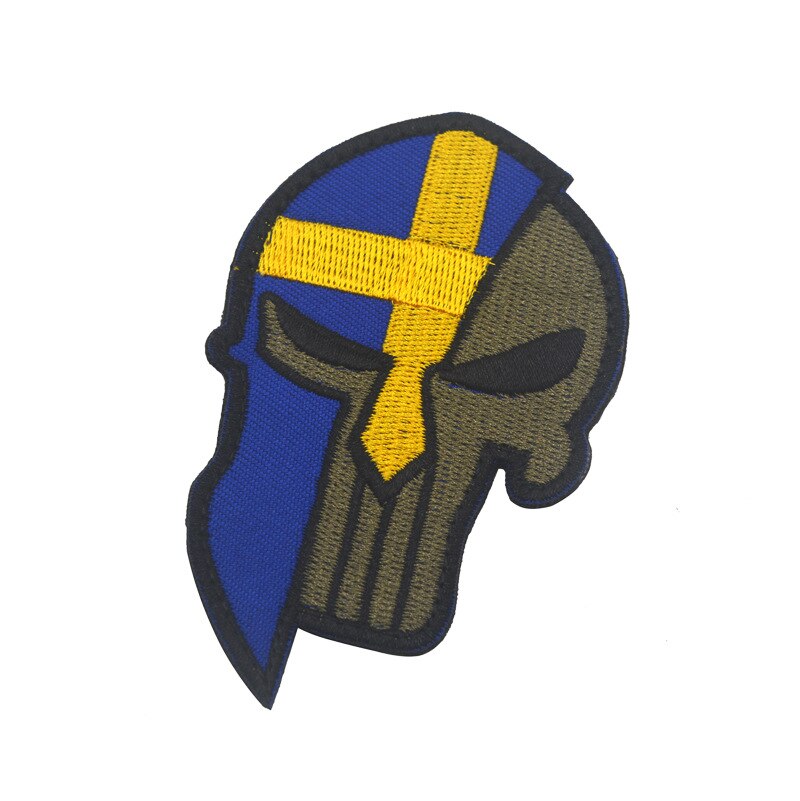 SPARTAN HELMET FLAG PATCH