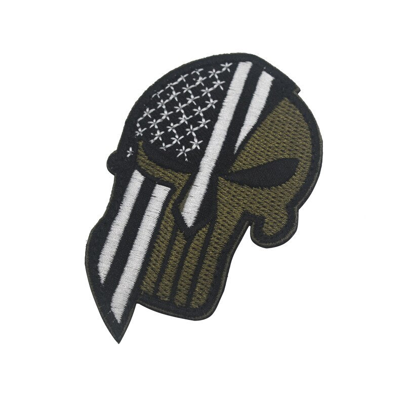 SPARTAN HELMET FLAG PATCH