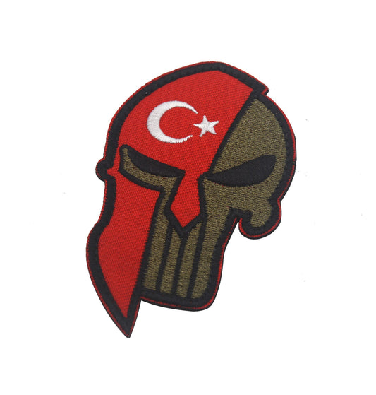 SPARTAN HELMET FLAG PATCH