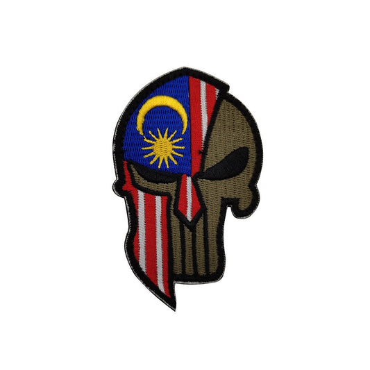 SPARTAN HELMET FLAG PATCH