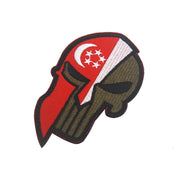 SPARTAN HELMET FLAG PATCH
