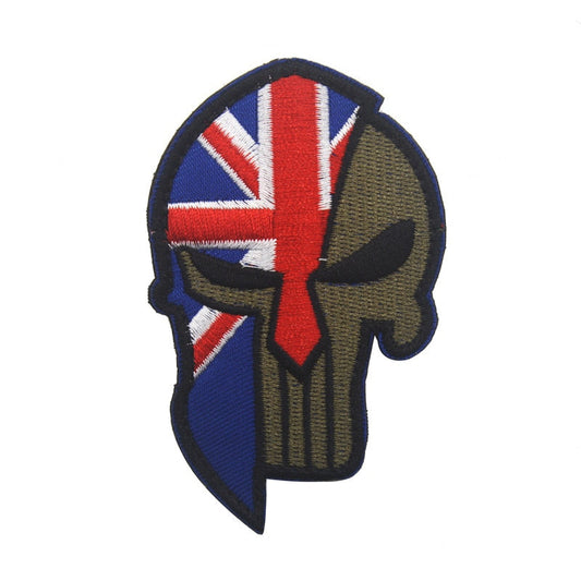 SPARTAN HELMET FLAG PATCH