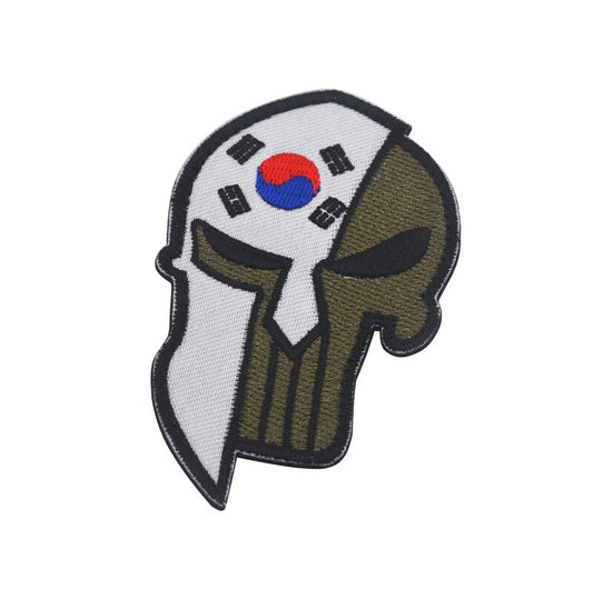 SPARTAN HELMET FLAG PATCH