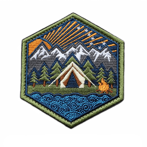PARCHE DE DÍA DE CAMPAMENTO DE DIAMANTE