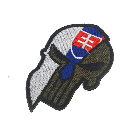 SPARTAN HELMET FLAG PATCH