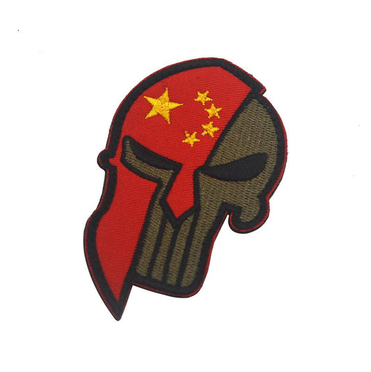 SPARTAN HELMET FLAG PATCH